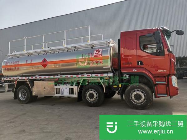 云南出售二手東風前四后四鋁合金240馬力油罐車