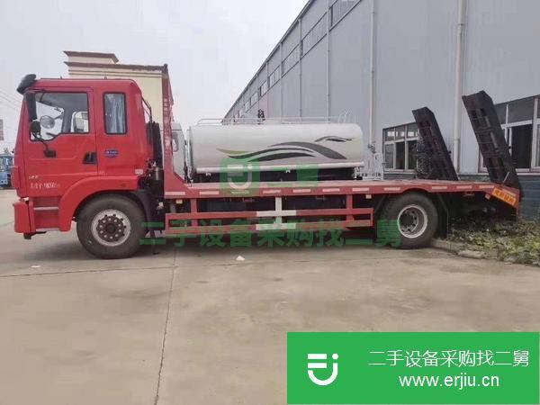 西藏出售二手黃牌平板運輸車 可承載15t挖機