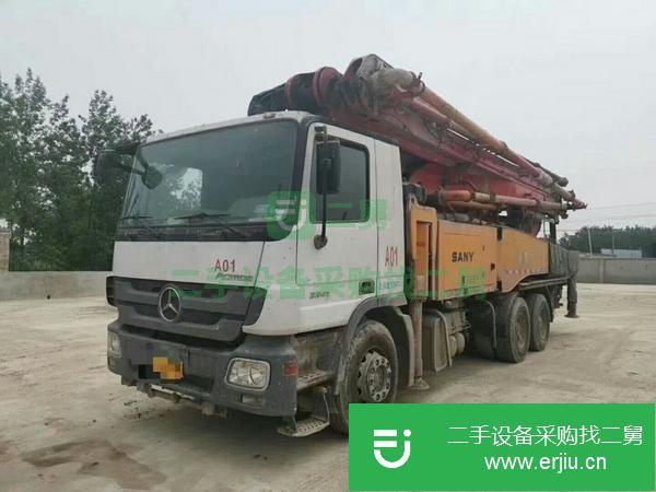 河北出售二手三一泵車，奔馳49米底盤，手續齊全，過戶方便