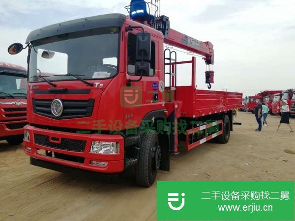 山西出售二手東風單橋8噸隨車吊6.1米貨箱
