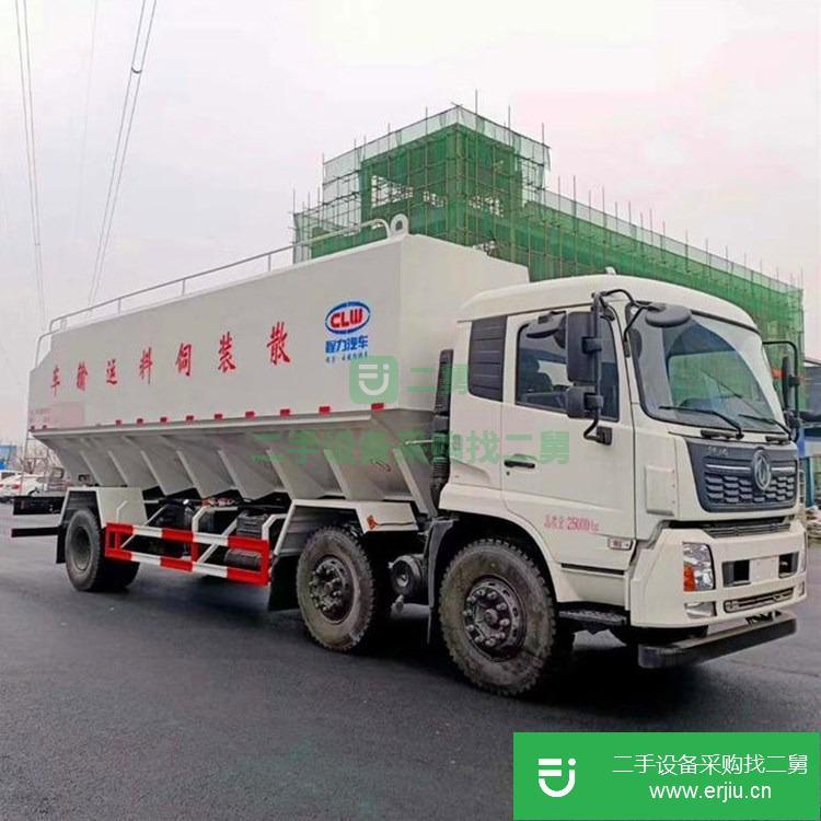 湖北出售二手東風多利卡245馬力國五散裝飼料運輸車