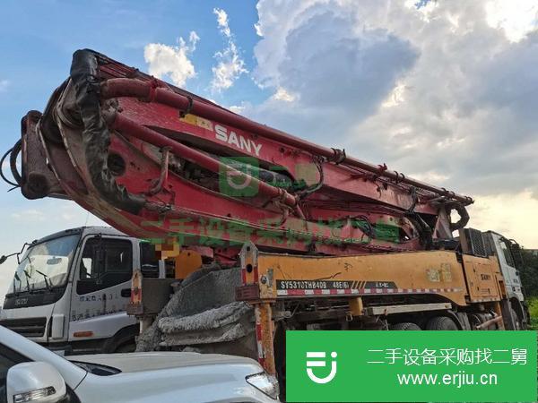 湖南出售二手奔馳三橋六節臂48米泵車手續齊全可過戶