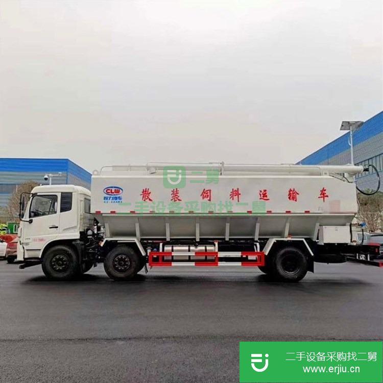 湖北出售二手東風多利卡245馬力國五散裝飼料運輸車