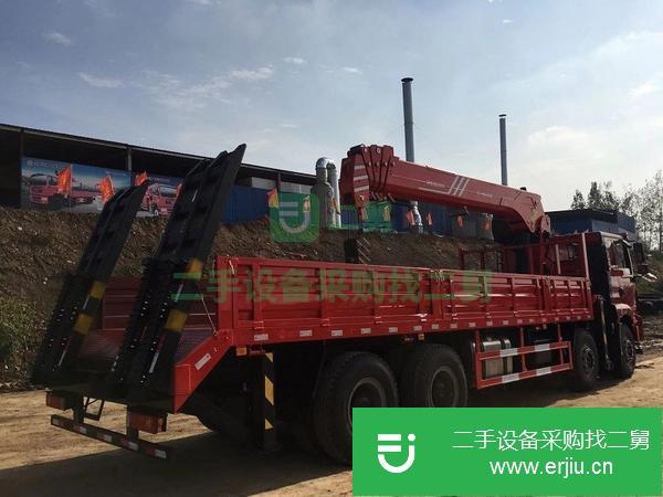 山東出售二手陜汽德龍前四后八吊車14噸