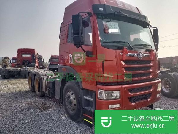 山東出售二手18年解放悍V牽引車400馬力國五排放