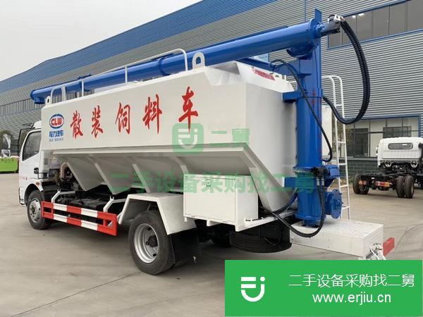 黑龍江出售二手東風6t藍牌飼料運輸車