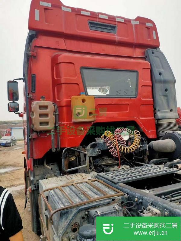 河北出售二手雙驅350馬力解放牽引車國五排放。全保險。輪胎杠杠的。