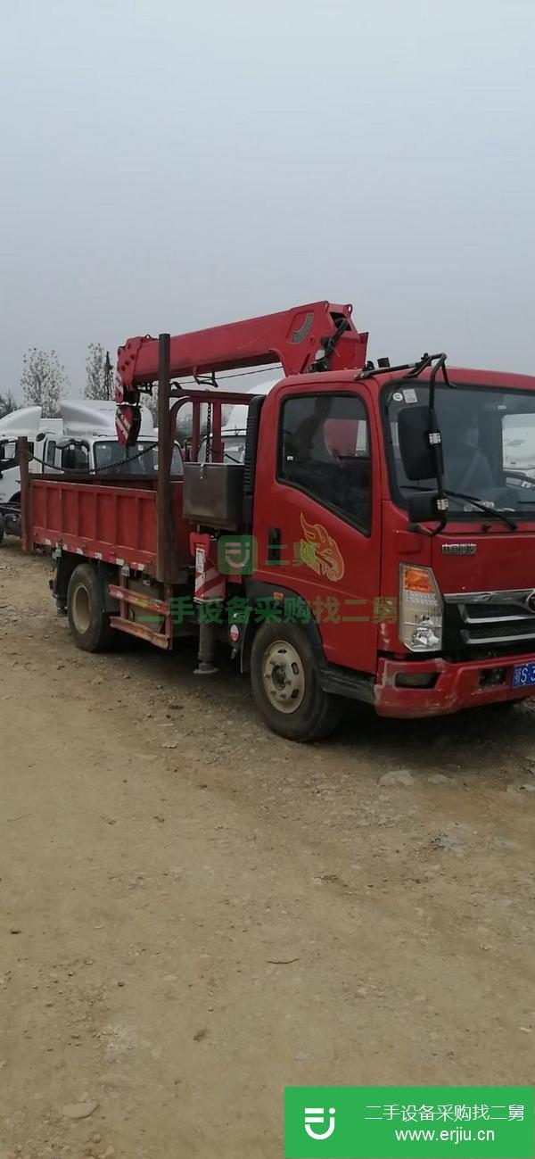 廣西出售二手藍(lán)牌5噸隨車吊