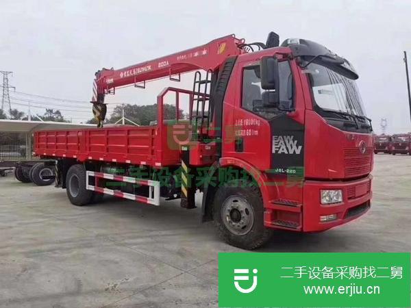 湖北出售二手解放單排隨車吊