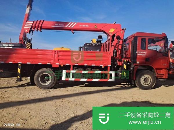 陜西出售二手陜汽德龍吊車 上裝三一八噸四節(jié)臂吊機(jī)