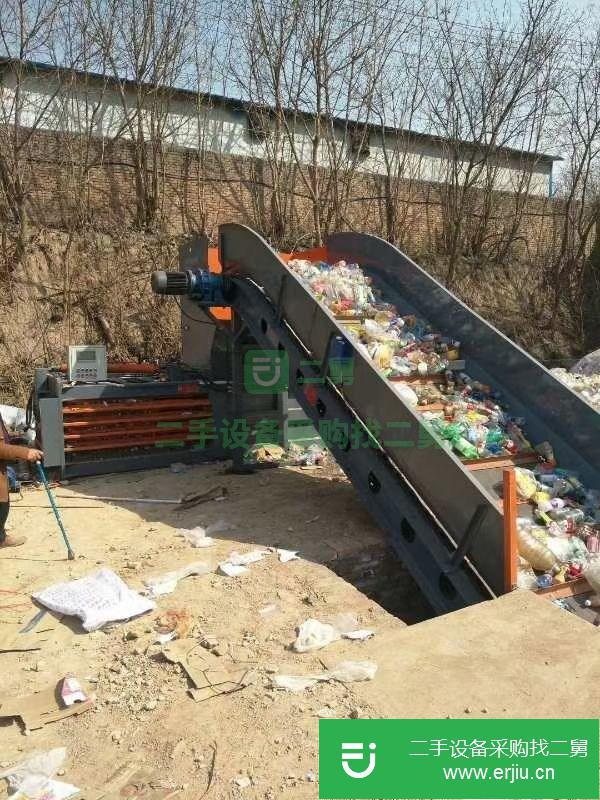 廣西出售二手160噸帶門塑料瓶廢紙打包機