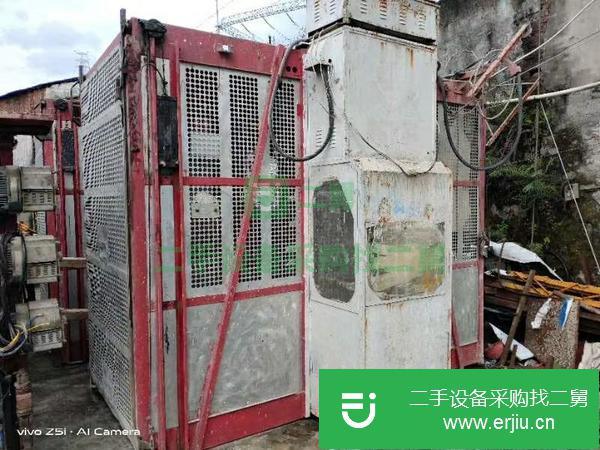 浙江出售二手變頻施工電梯 60米