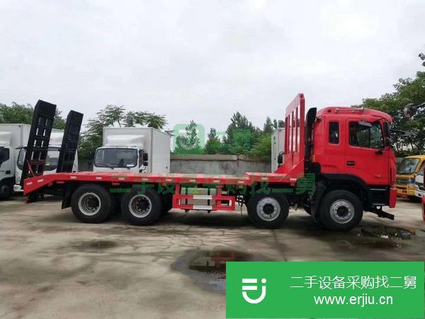 湖北出售二手江淮格爾發前四后八挖機平板運輸車