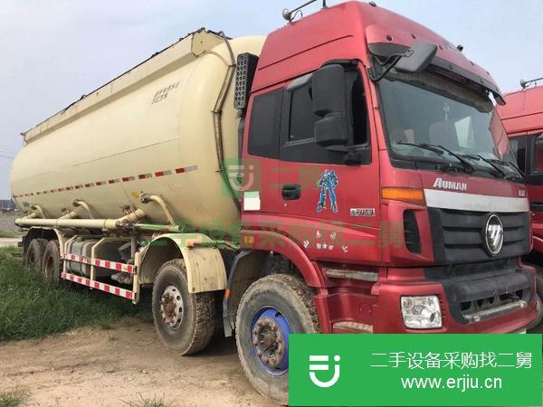 陜西出售二手歐曼散裝水泥罐式運輸車,375馬力濰柴發動機