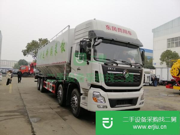 山東出售二手東風天龍散裝飼料運輸車可分期