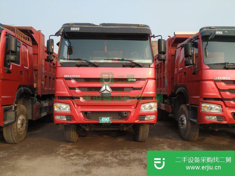 河北出售二手重汽豪沃375馬力自卸車