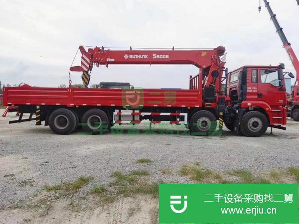 湖北出售二手德龍前四后八濰柴340馬力隨車吊