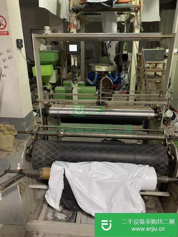 江蘇出售二手兩層共擠吹膜機一米一寬帶米克重色母機