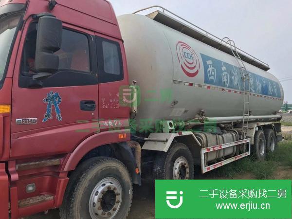 陜西出售二手歐曼散裝水泥罐式運輸車,375馬力濰柴發動機
