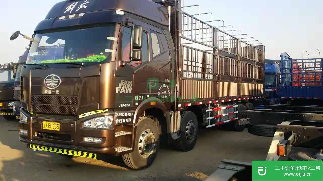 遼寧出售二手一汽解放J6P倉柵載貨車