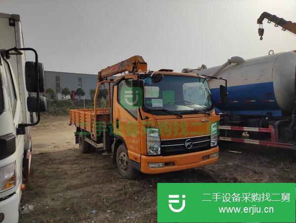 湖北出售二手藍牌吊車，國五排放，3.2噸吊機