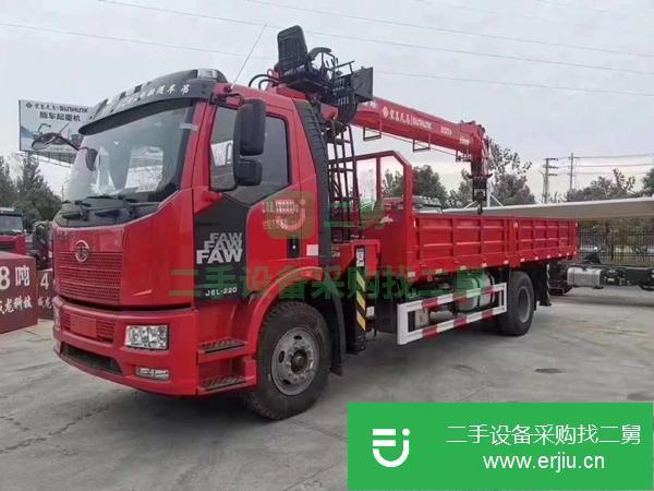 湖北出售二手解放單排隨車吊