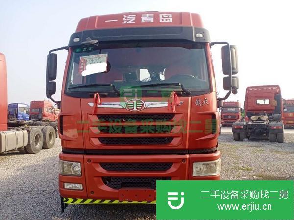 山東出售二手18年解放悍V牽引車400馬力國五排放