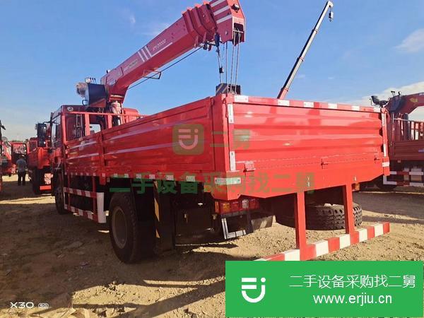 陜西出售二手陜汽德龍吊車 上裝三一八噸四節(jié)臂吊機(jī)