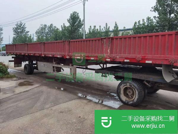 山東出售二手13米標車側翻半掛車 手續齊全