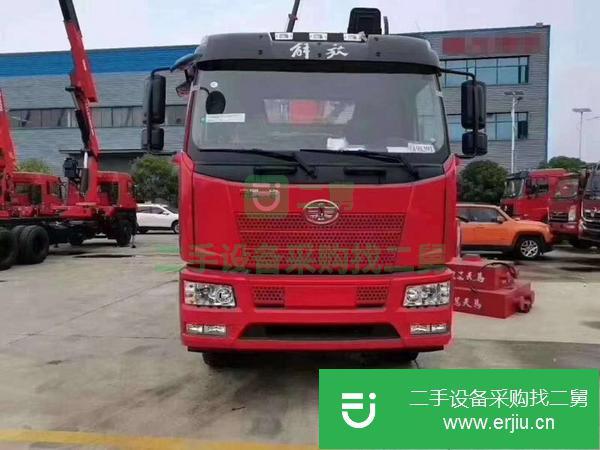 湖北出售二手解放單排隨車吊