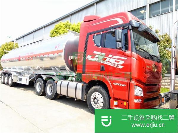 山西出售二手解放鋁合金油罐車