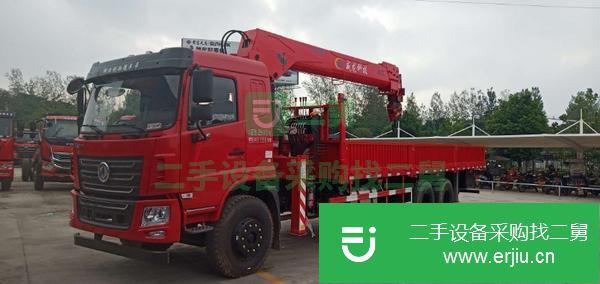 湖北出售二手解放12噸5節臂隨車吊