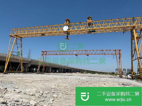 河南出售二手60+60跨度42米提梁龍門吊