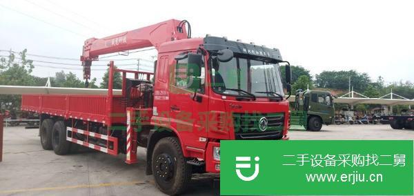 湖北出售二手解放12噸5節臂隨車吊