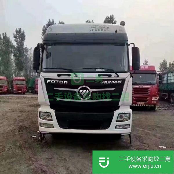 河北出售二手歐曼前四后四貨車,九米六廂式快遞專用車。