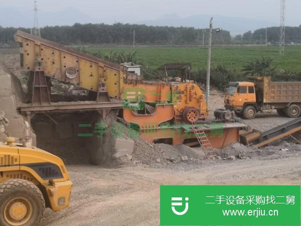 云南出售二手半移動式石料破碎機