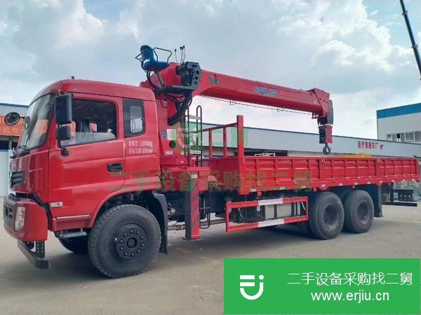 甘肅出售二手12噸短軸距東風后八輪隨車吊