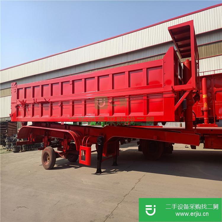山東出售二手后翻自卸運輸半掛車