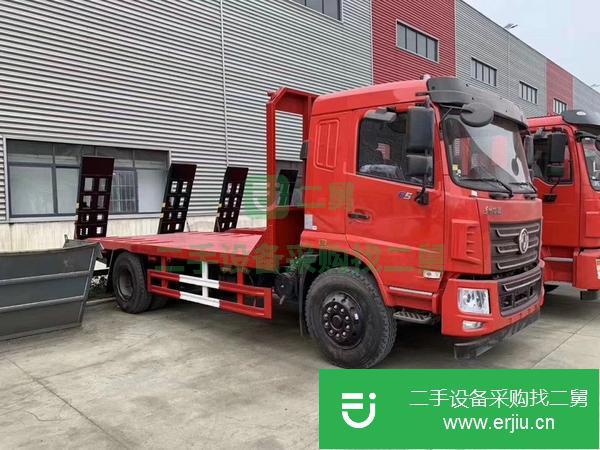 湖北出售二手黃牌挖機(jī)平板運(yùn)輸車