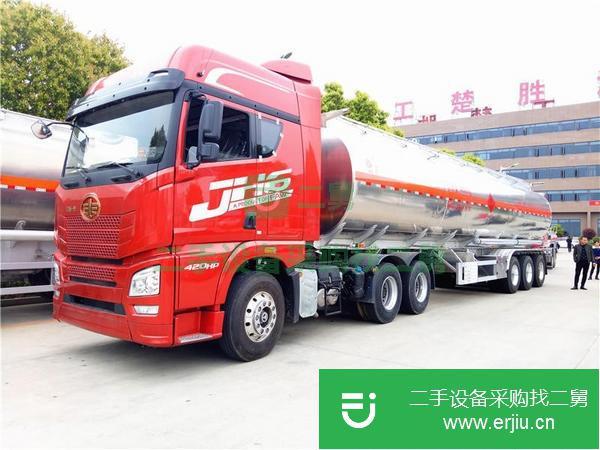 山西出售二手解放鋁合金油罐車
