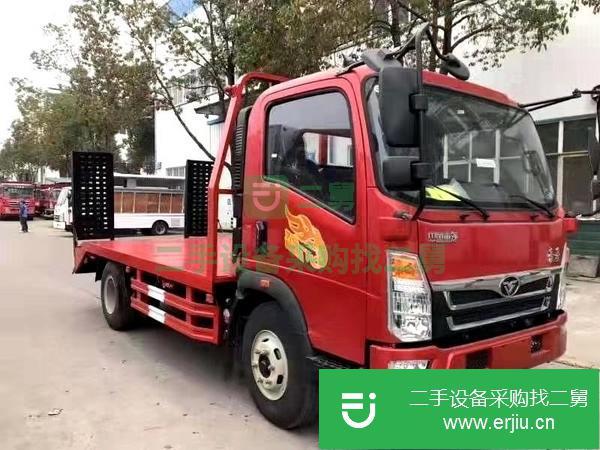 廣東出售二手重汽豪曼藍(lán)牌平板運(yùn)輸車