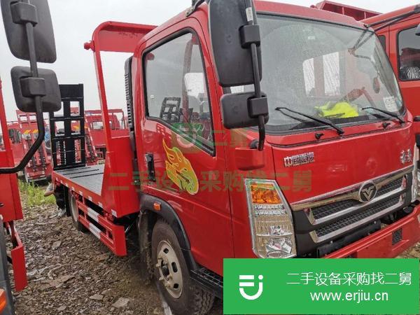 山西出售二手重汽豪曼藍牌平板運輸車