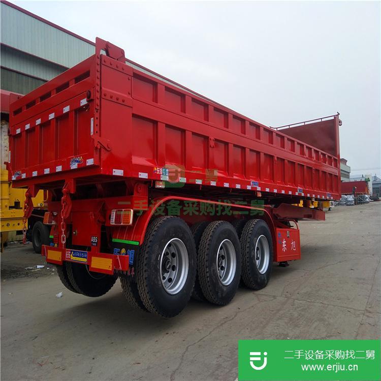 山東出售二手后翻自卸運輸半掛車