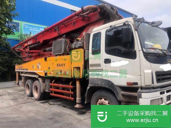 湖南出售二手三一46米泵車雙油泵大排量