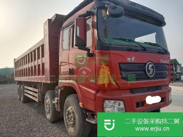 山東出售二手18年德龍自卸車前四后八國五8.6米375馬力