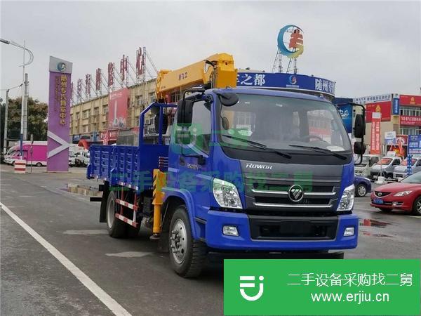 河南出售二手福田瑞沃黃牌吊車 配6.3噸吊機 云內130馬力