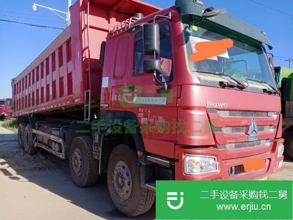 山東出售二手19年豪沃自卸車前四后八國五8.2米380馬力