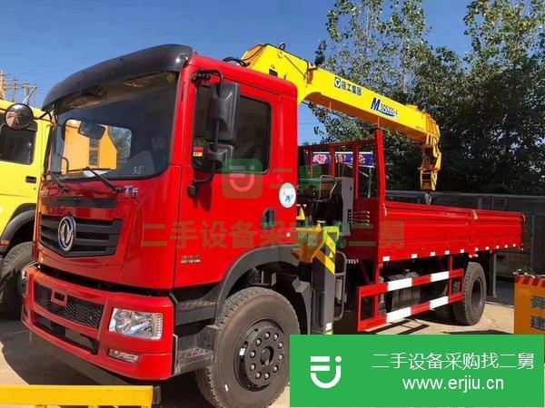 貴州出售二手東風T5單排貨箱6.1米8噸隨車吊