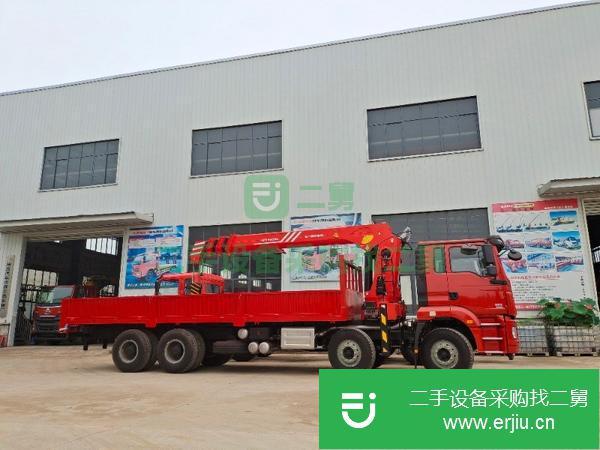 云南出售二手前四后八陜汽德龍吊車 上裝三一12噸吊機