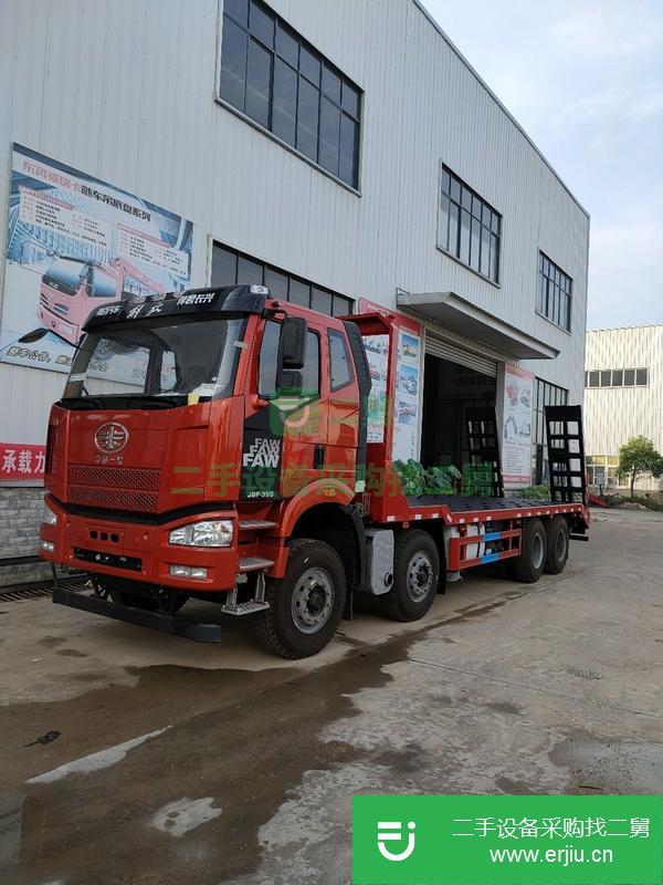湖北出售二手解放J6前四后八平板運輸車